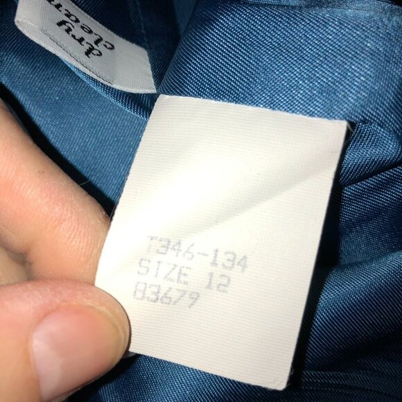 VTG Pendleton Womens 12 Blue Pure Virgin Wool Double Breasted Blazer Jacket USA - Picture 10 of 11